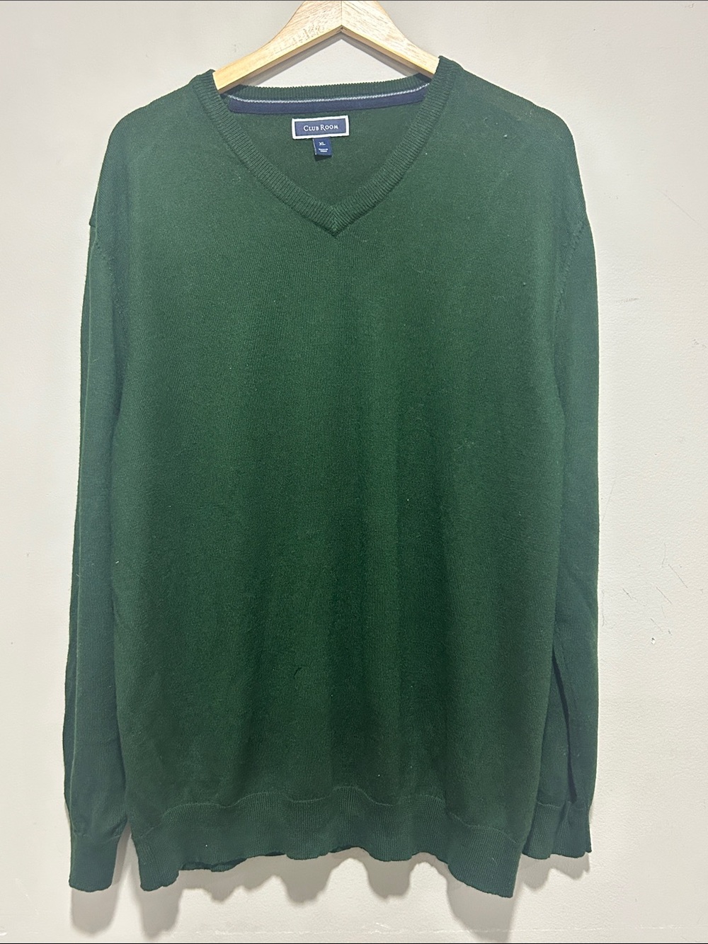 Club Room Dark Green V-Neck Sweater